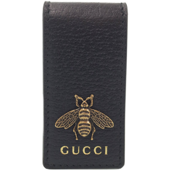 Gucci Bee Money Leather Clip Animalier - Picture 1 of 5